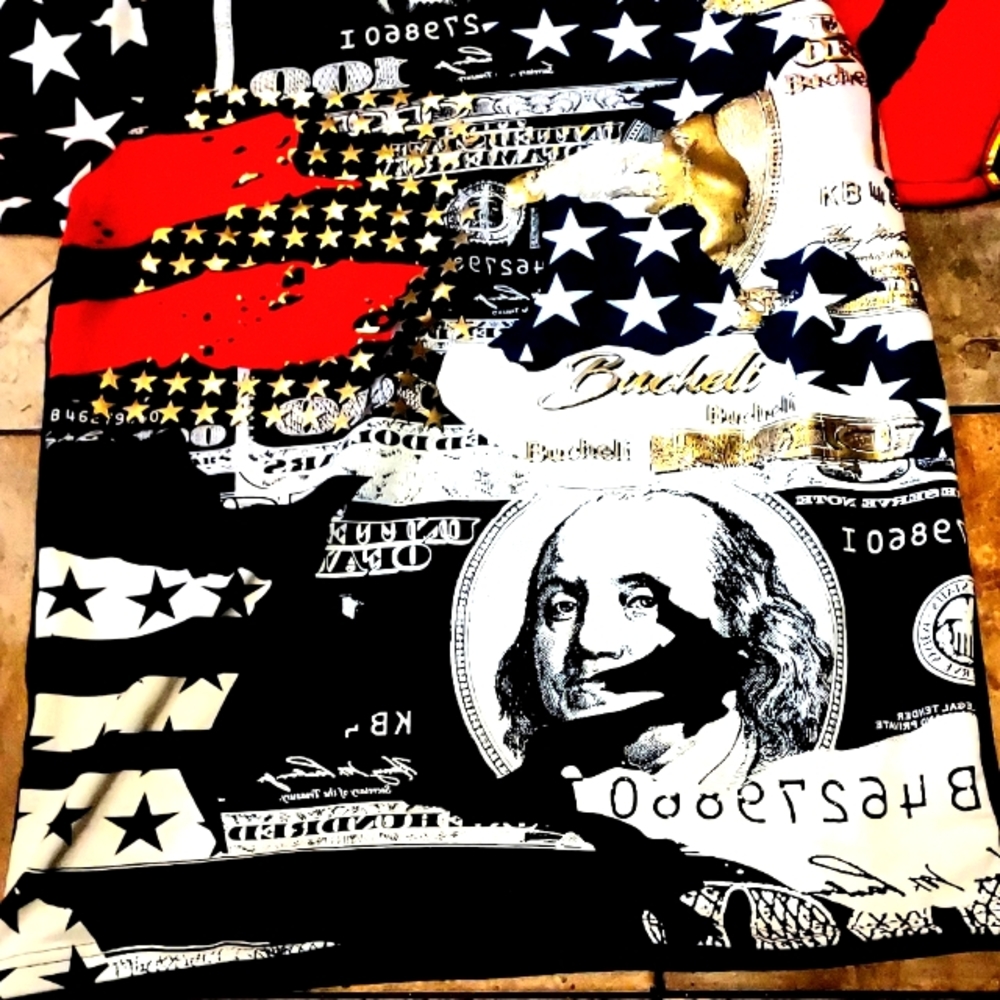 Mens designer American flag tee..